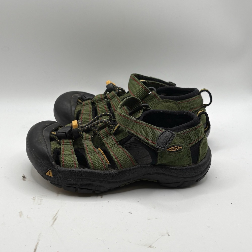KEEN Newport H2 Waterproof Sandals Green Black Hiking Water Shoes Kids Est 10